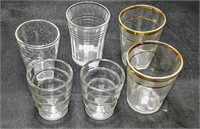Vintage Glass Shot Glasses