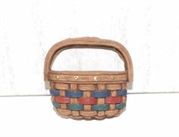 Artisan Signed Handcrafted Basket Pin