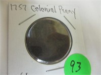 1757 Colonial penny