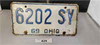 1969  Ohio License Plate