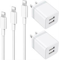 NEW iPhone 3 Charger Cables & 2 Dual USB Blocks