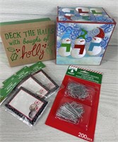 MISC: GIFT BOXES, NAME TAGS, ORNAMENT HOOKS