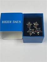 HEIDI DAUS PEIRCED STAR EARRINGS SET NEW IN BOX