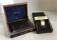 Leather wallets includes a new Nautica with a
