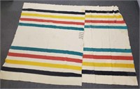 2 Hudson Bay wool blankets - some as seen -