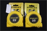 2 stanley 25ft tape measures (display)