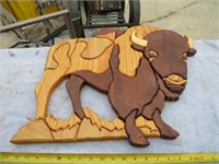 Bison / Buffalo Wooden Puzzle Wall Hanger