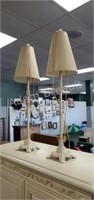 2 decorative modern metal frame 35 in lamps