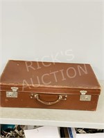 leather suitcase - 28 x 16 x 8"h