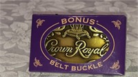 Crown Royal belt buckle new in box