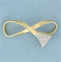 1/3ct TW Diamond Infinity Slide or Pendant in 14K