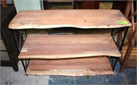 Rustic Wood & Metal Display Shelf,