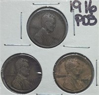 1916PDS  Lincoln Cents