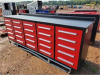 Unused New York Industrial Red 10' Work Bench