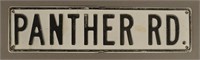 Panther Road Painted Metal Street Sign