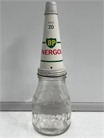 BP ENERGOL Tin Oil Bottle Pourer On Embossed