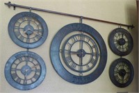 Ornate Metal Time Zone Clocks