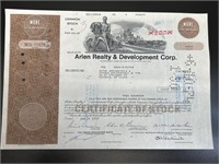 Arlen realty & development corp. stock