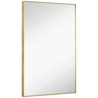 SE6023 Brushed Gold Rectangular Mirror, 24x36 inch
