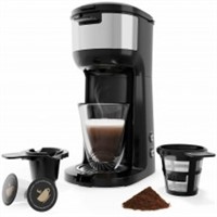 2-in-1 Coffee Maker, Compact Single Serve Coffee