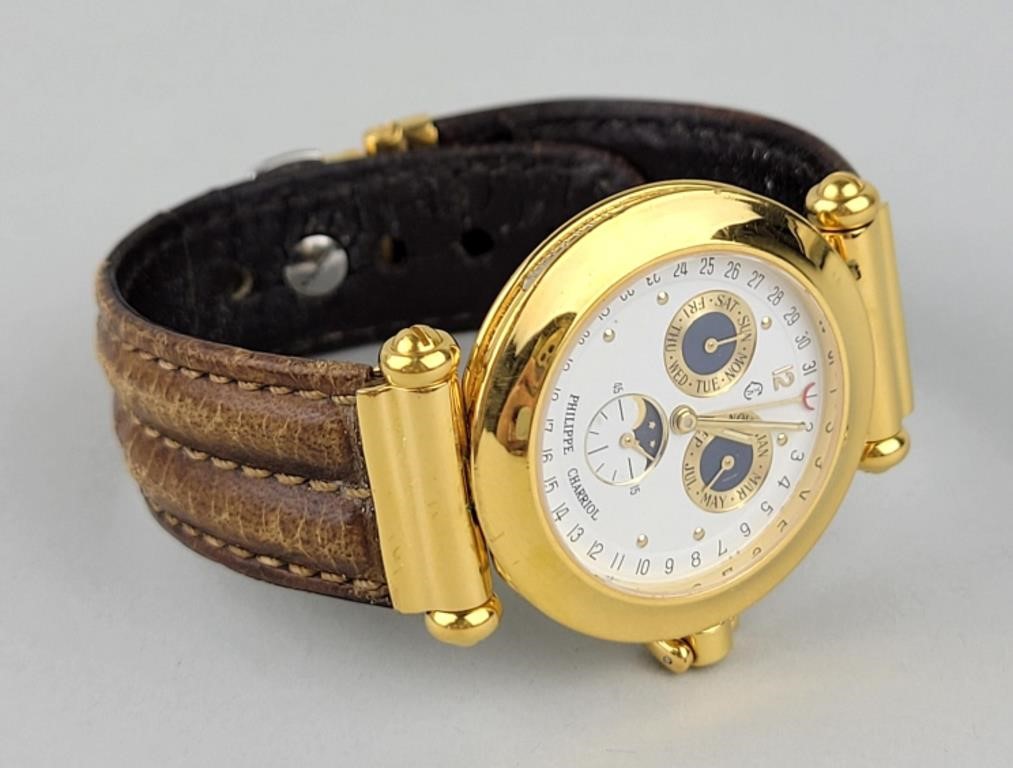 Gold Tone Philippe Charriol Swiss Made Watch.