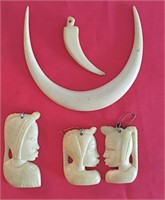 Rare ensemble de bijoux en ivoire