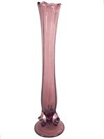 Dugan Amethyst Twig Swung Glass Bud Vase, 8"H