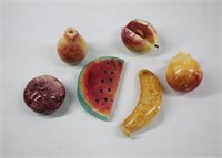 6pc Colored Marble Fruits 3" - 5"