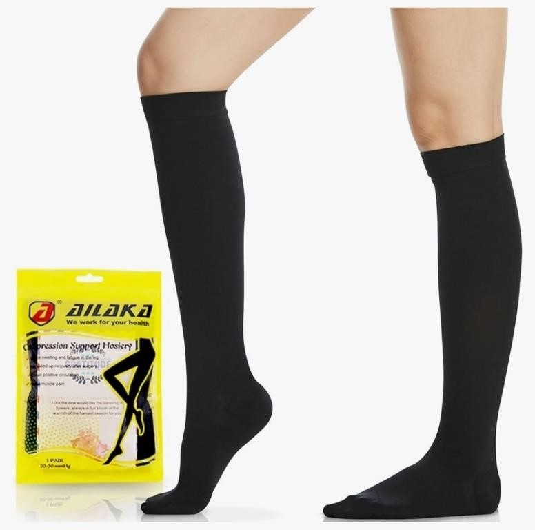 New size 4XL Ailaka 20-30 mmHg Compression Socks