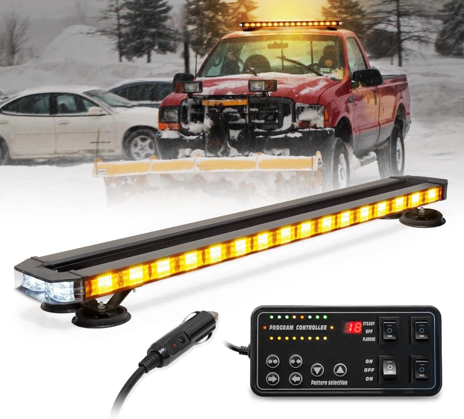 LUMENIX 38 Inch 216 LED Amber Rooftop Strobe Light