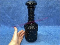 Vtg KY Jim Beam black glass decanter (DRB-230)