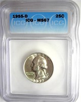 1955-D Quarter ICG MS67 LISTS $11500