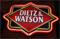Dietz & Waston neon sign 25" wide