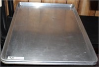 2 aluminum full sheet trays, 18"x26" outside