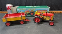 Wind up tractor and trailer in box