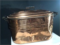 Vintage Polished Copper Boiler with Lid 18”x 28”