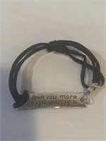 I love you more grandmother leather strap