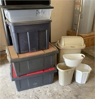 Collection of Storage Totes and Bins