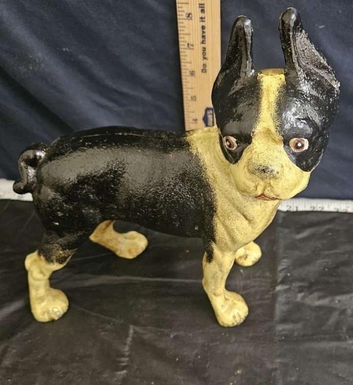 cast iron bulldog bank