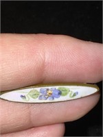 Enameled hand painted Antique Pin