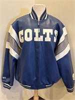 NFL Indianapois Colts Leather Jacket Size XXL