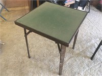 Vintage Felt Top Folding Table