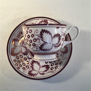 GRAY'S POTTERY LUSTRE TEACUP & SAUCER