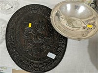 Old brass plate plus 2 others