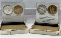 1978 And 79 Fur Rondy Medal Set Sterling/Bronze