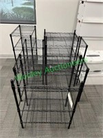 (3) 23"x14" 3 Tier Wire Metal Shelves (1) 23"x14