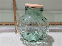 THICK GLASS BISCUIT JAR