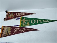 circa 1930's banners - barrie, ottawa, etc.