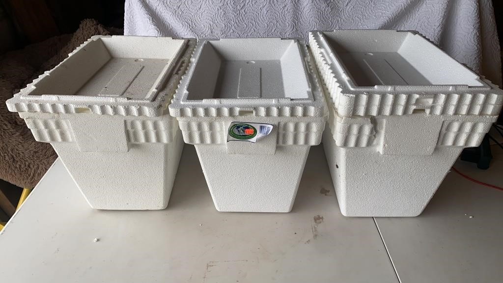 3 - styrofoam coolers