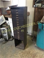 Large 48" tall watch makes cabinet w/ drawers